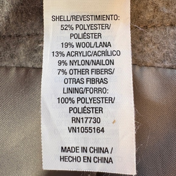 A New Day Gray Wool Blend, Elbow Sleeve, Open Front Cardigan Jacket, One Size - Picture 5 of 6